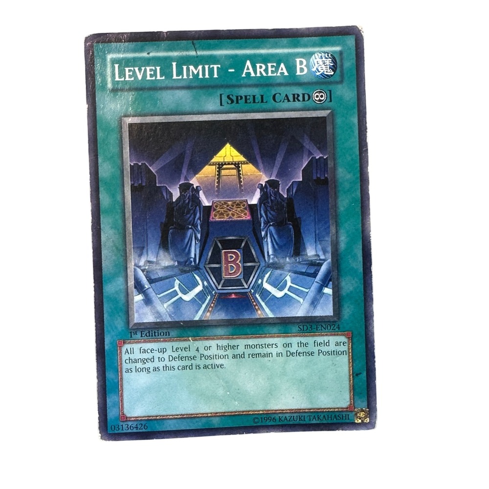 Yu-Gi-Oh! Trading Card Game Level Limit - Area B SD3-EN024 1st Edition Common